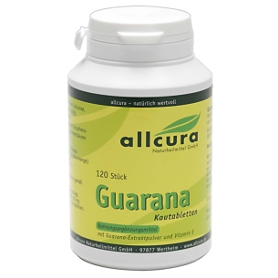 Produktabbildung: Guarana Kautabletten von Allcura - 120 Tabletten