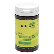 Produktabbildung: Vitamin K2 Kapseln MK7 all-trans von Allcura - 60 KPS