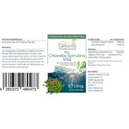 Chlorella Spirulina 100 g von Cellavita - Etikett