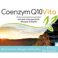 Coenzym Q10 Vita Vorratsbeutel von Cellavita - Etikett Vorderseite