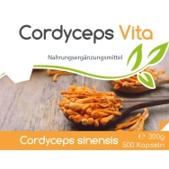 Cordyceps Sinensis von Cellavita Vorratspackung - 500 Kapseln - Etikett