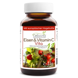 Eisen & Vitamin C Vita | 90 Kapseln im Glas von Cellavita