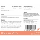Kalium Vita 500 Kapseln im Vorratsbeutel von Cellavita - Etikett Rückseite