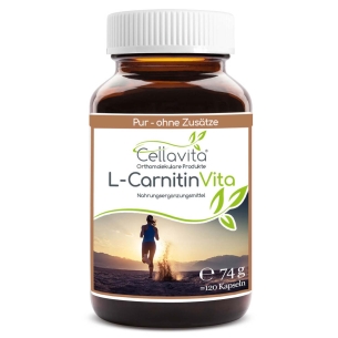 L-Carnitin Vita 120 Kapseln im Glas von Cellavita