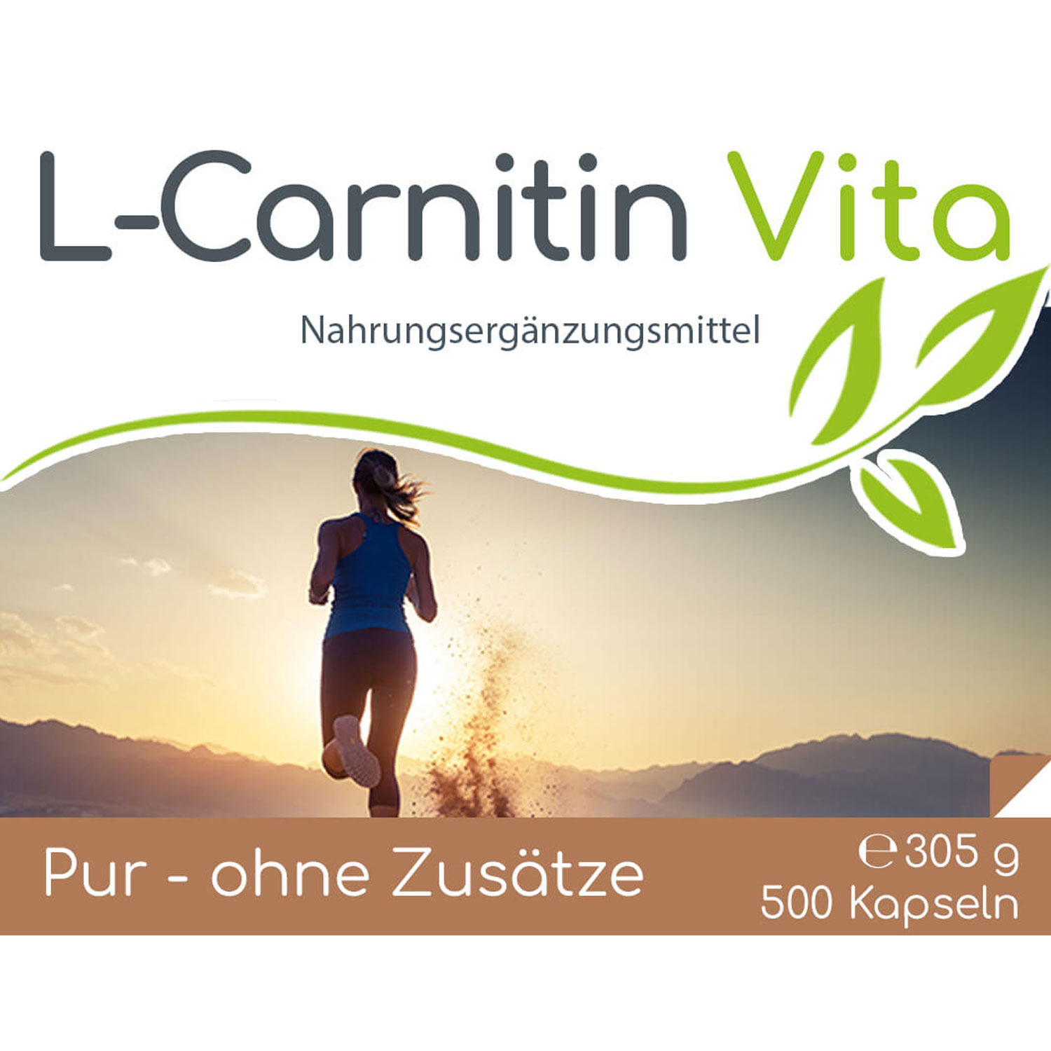 L-Carnitin Vita 500 Kapseln von Cellavita - Etikett Vorderseite