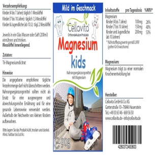 Magnesium Kids von Cellavita - Label