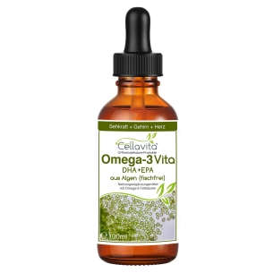 Omega-3 Vita DHA-EPA Algenöl 100ml von Cellavita