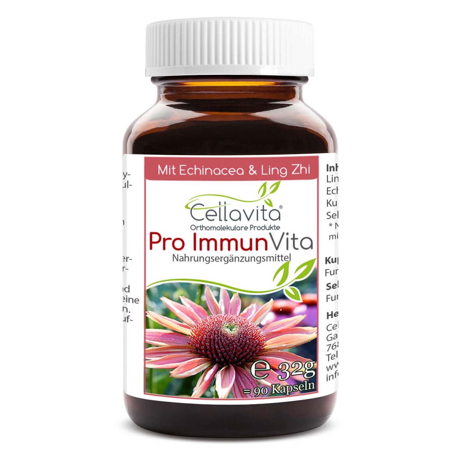 Pro Immun Vita (mit Echinacea + Ling Zhi) von Cellavita - 90 Kapseln