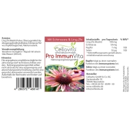 Pro Immun Vita 90 Kapseln (mit Echinacea + Ling Zhi) von Cellavita - Etikett