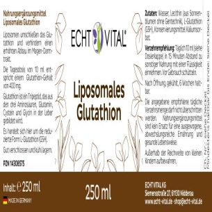 LIPOSOMALES GLUTATHION von ECHT VITAL