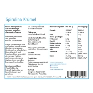 Lüttge Spirulina Alge Krümel 100g Etikett