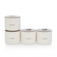 4x 400ml Keramikbehälter für Luvele Pure Joghortbereiter
