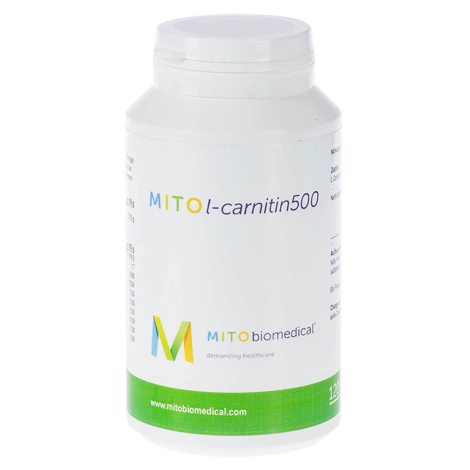 MITO L-Carnitin 500 von Mitobiomedical - 120 Kapseln