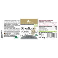 Rhodiola rosea von Biotikon - Etikett