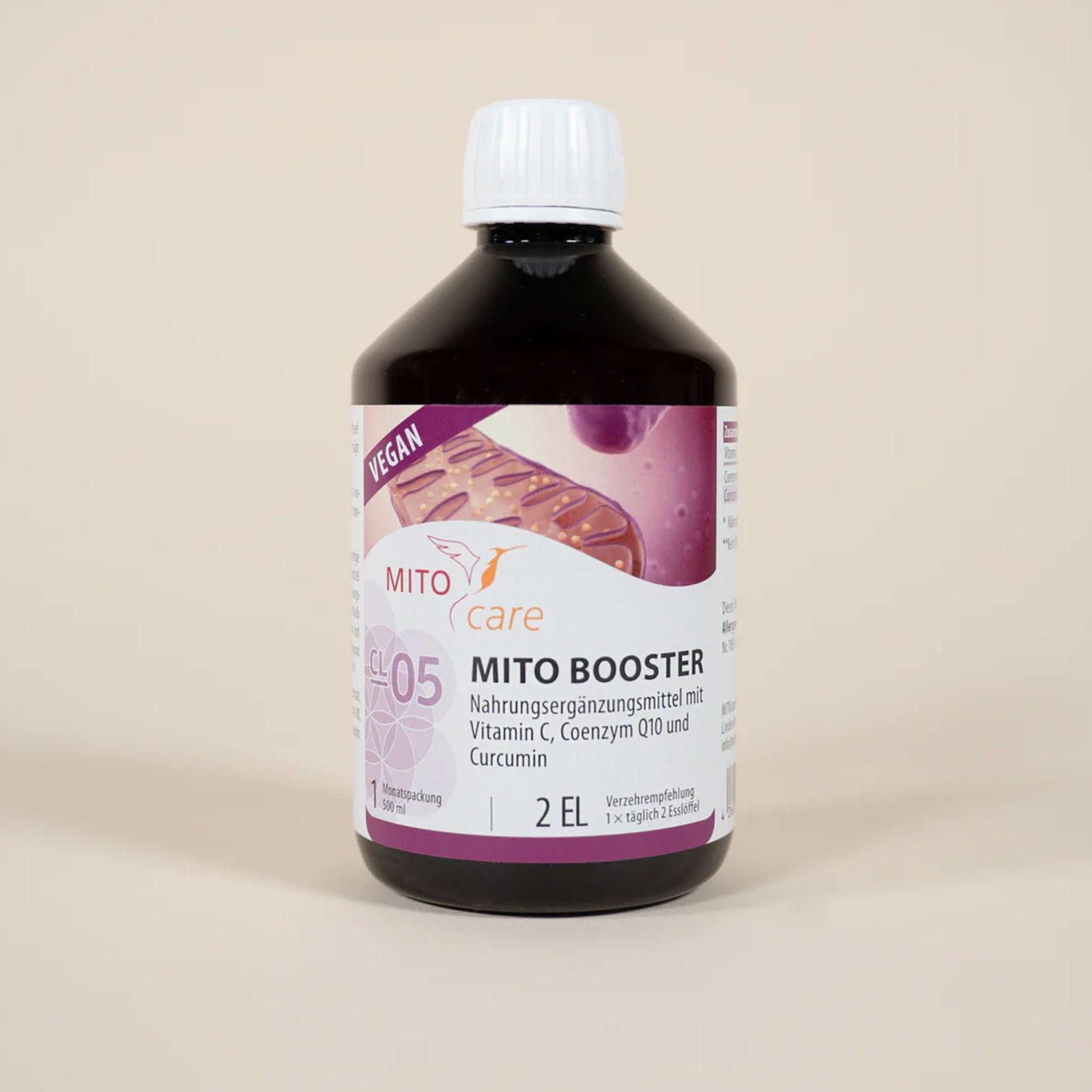 Mito Booster von MITOCare - Dose Etikett vorn