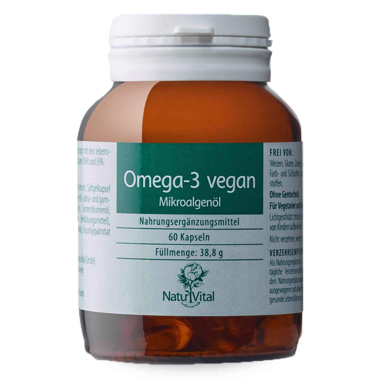 Omega 3 Vegan von Natur Vital - 60 Kapseln