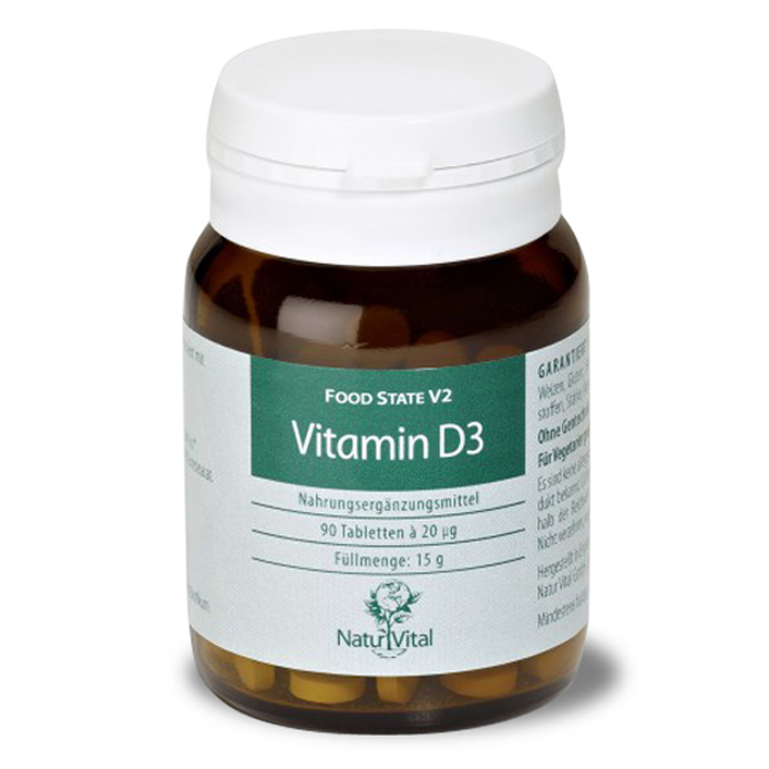 Vitamin D3 von Natur Vital - 90 Tabletten