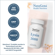 Lysin von NatuGena - Zertifizierungen
