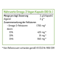 NORSAN Omega-3 Vegan von NatuGena - Nährwerte