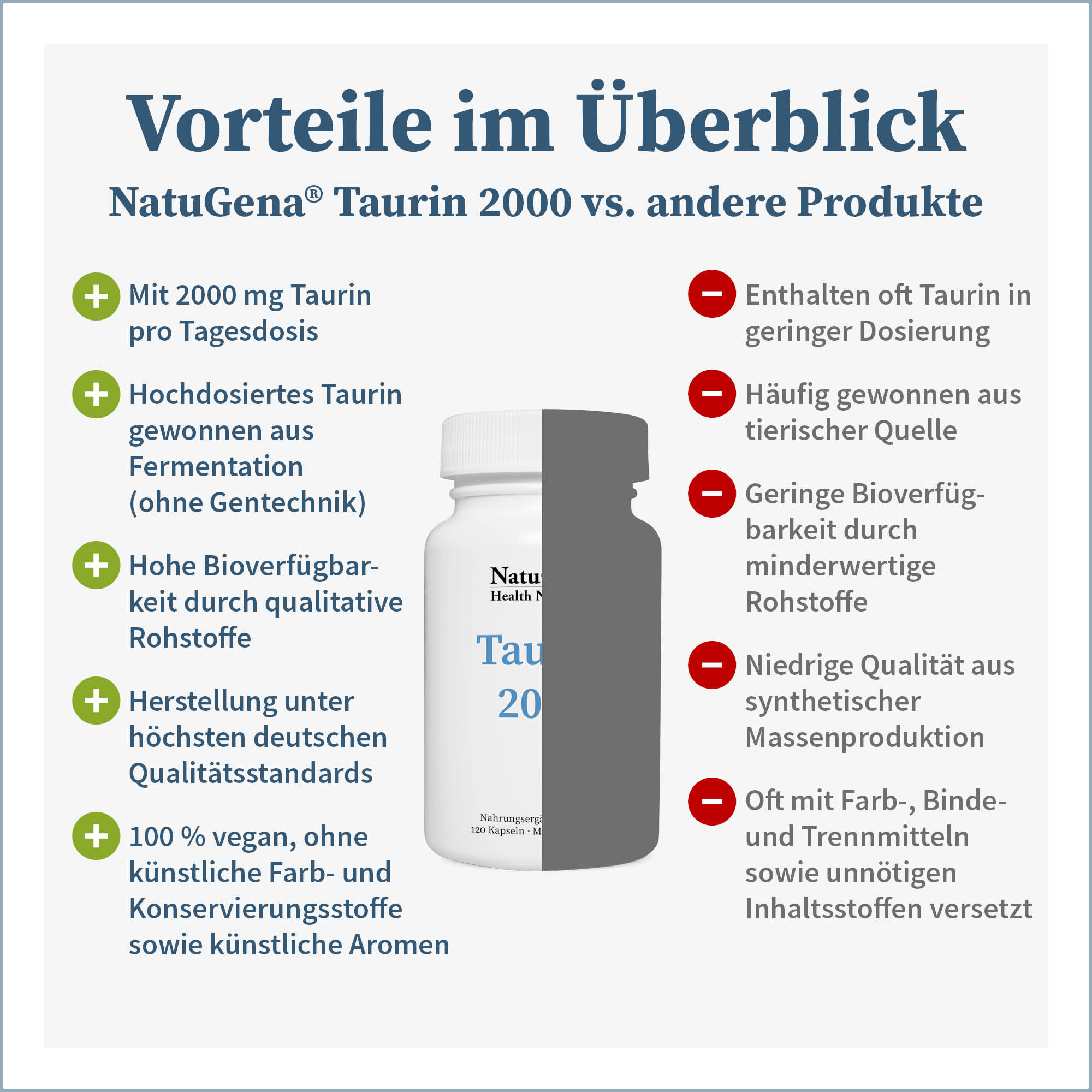 Taurin 2000 von NatuGena - Produktvorteile