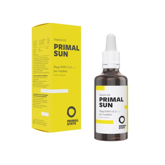 Primal Sun Vitamin D3 öl Von Primal State 50ml à 1000