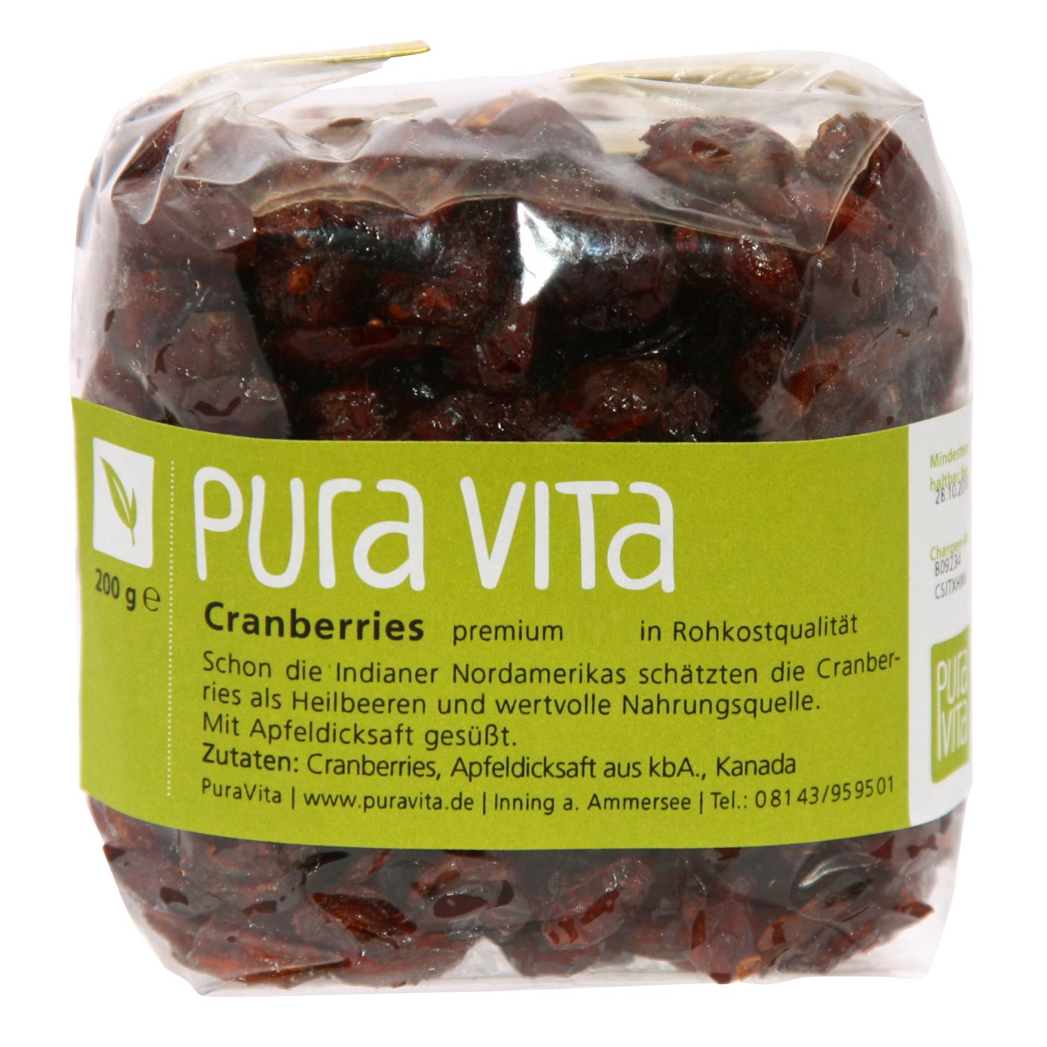 Cranberries von PuraVita - 200g