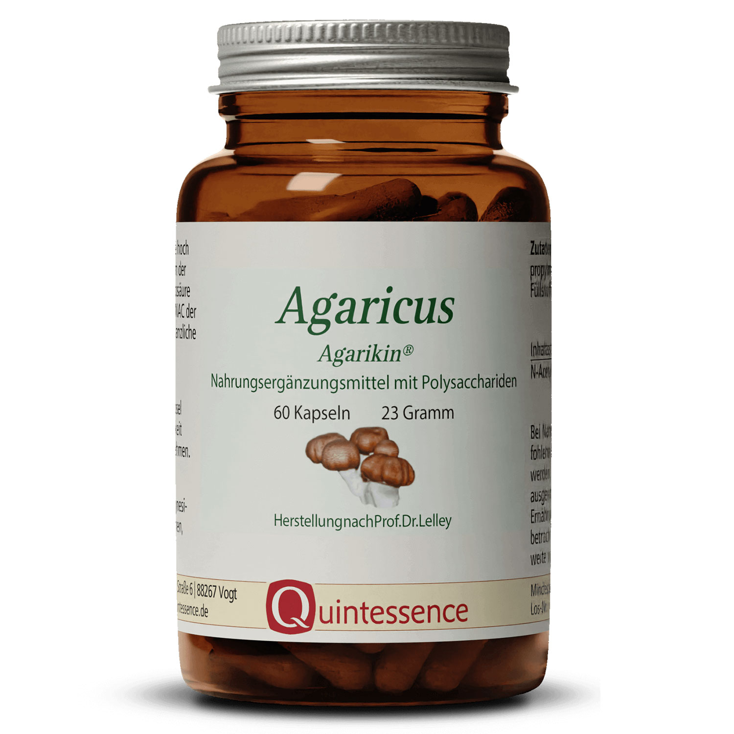 Agaricus - Agarikin von Quintessence - 60 Kapseln