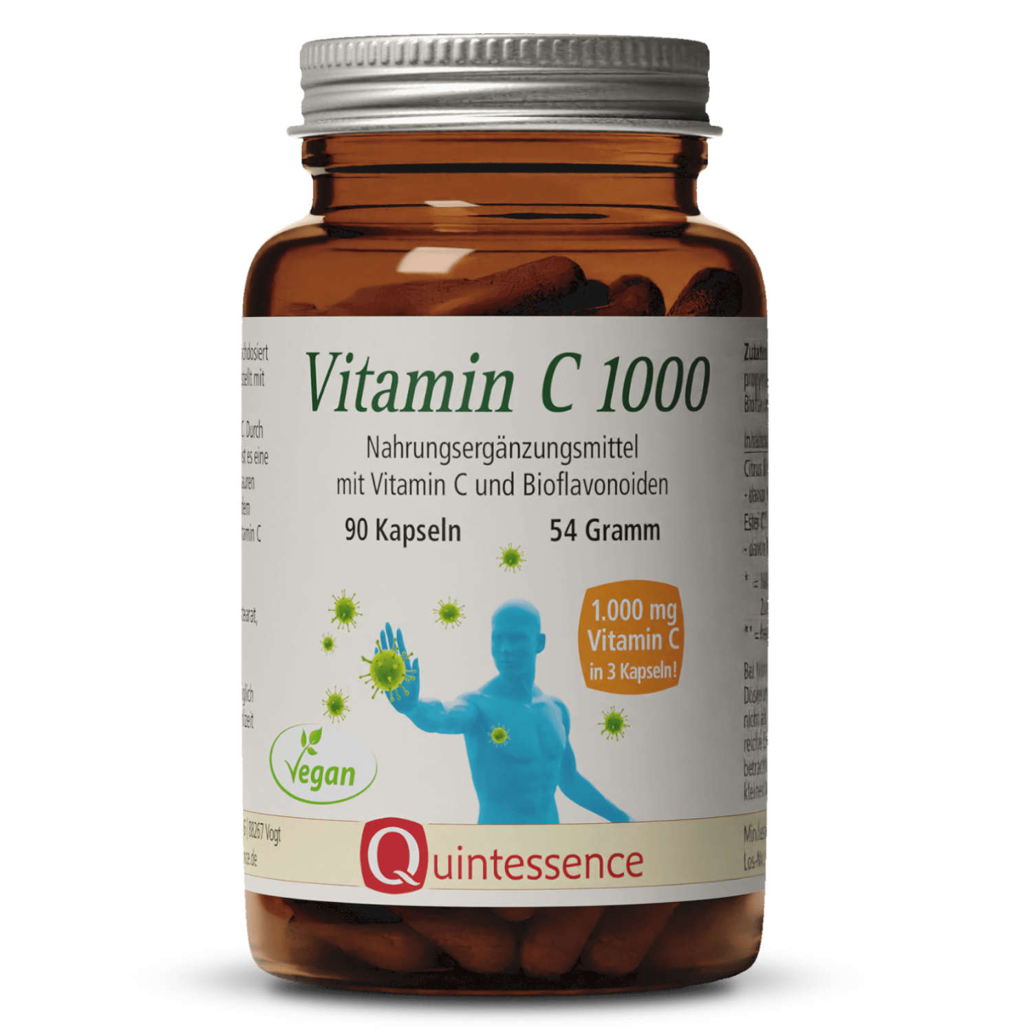 Vitamin C 1000 von Quintessence Naturprodukte - 90 Kapseln