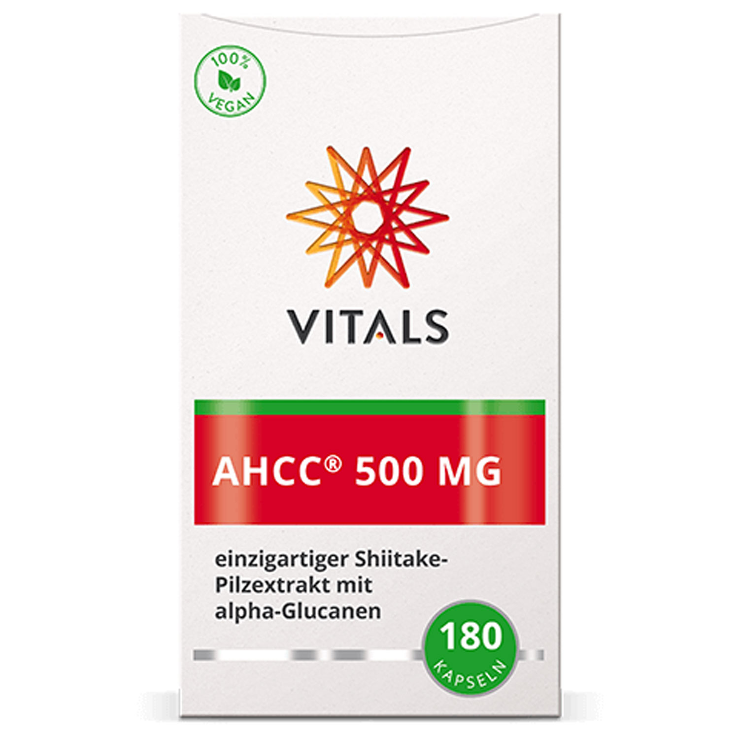 AHCC 500MG von Vitals - Verpackung