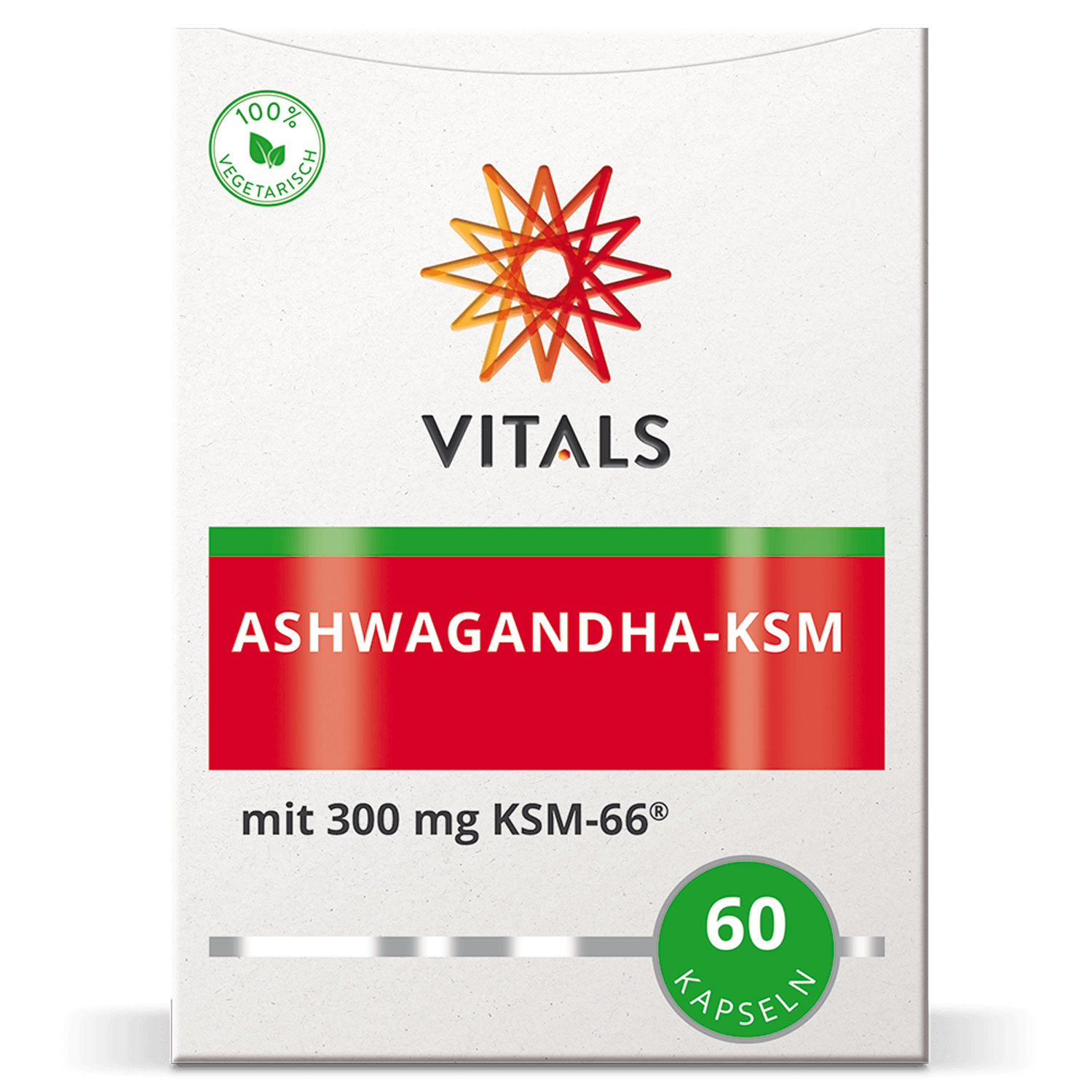 Ashwagandha-KSM von Vitals 60 - Verpackung