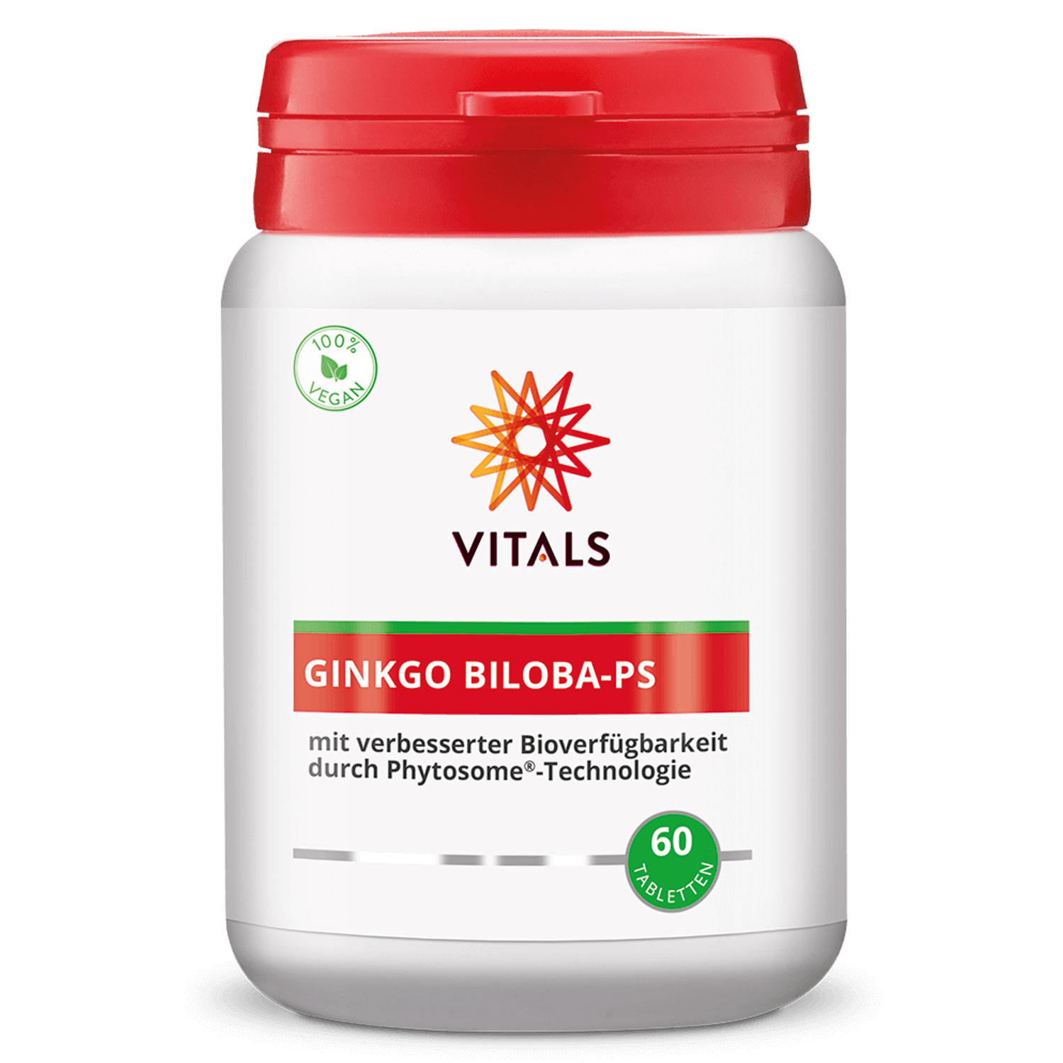 Ginkgo Biloba-PS von Vitals - 60 Tabletten