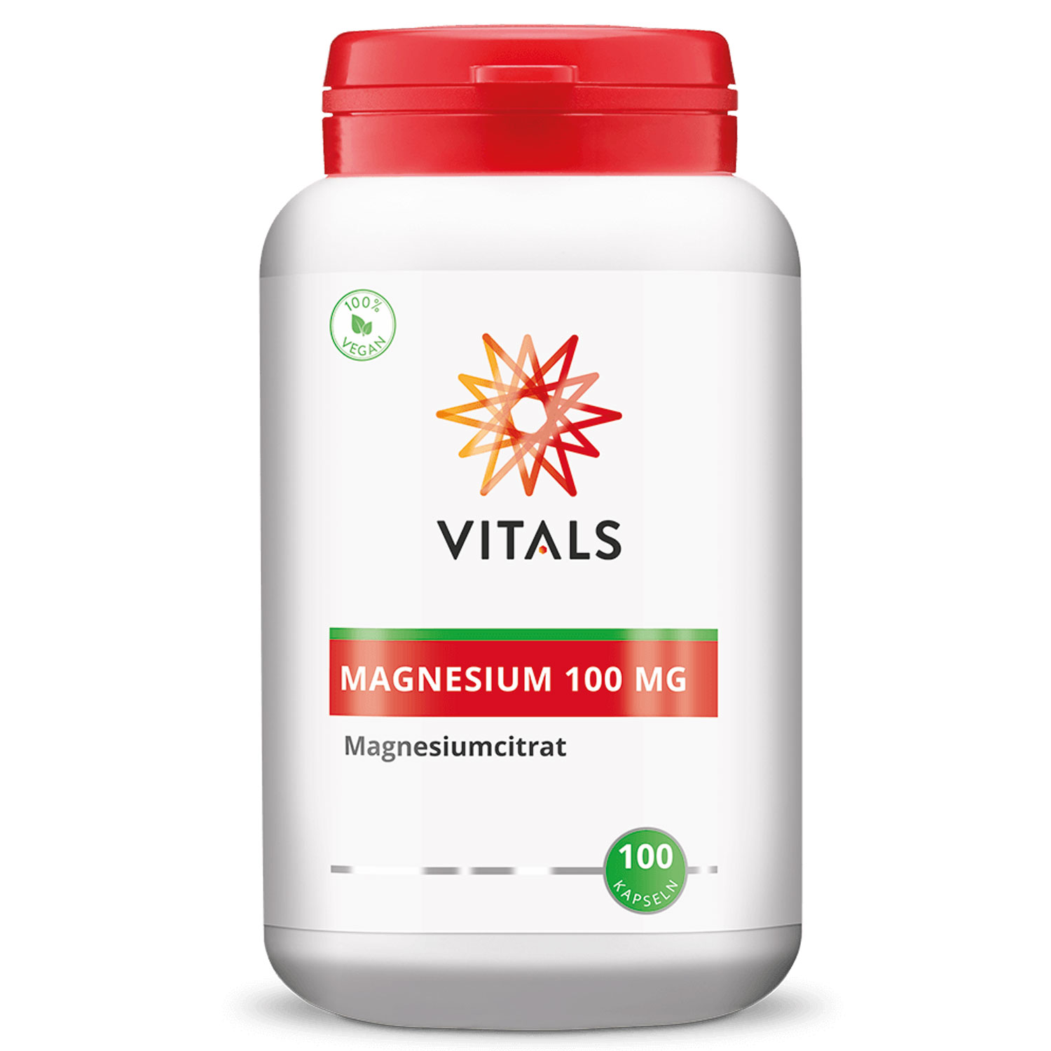 Magnesiumcitrat von Vitals - 100 Kapseln