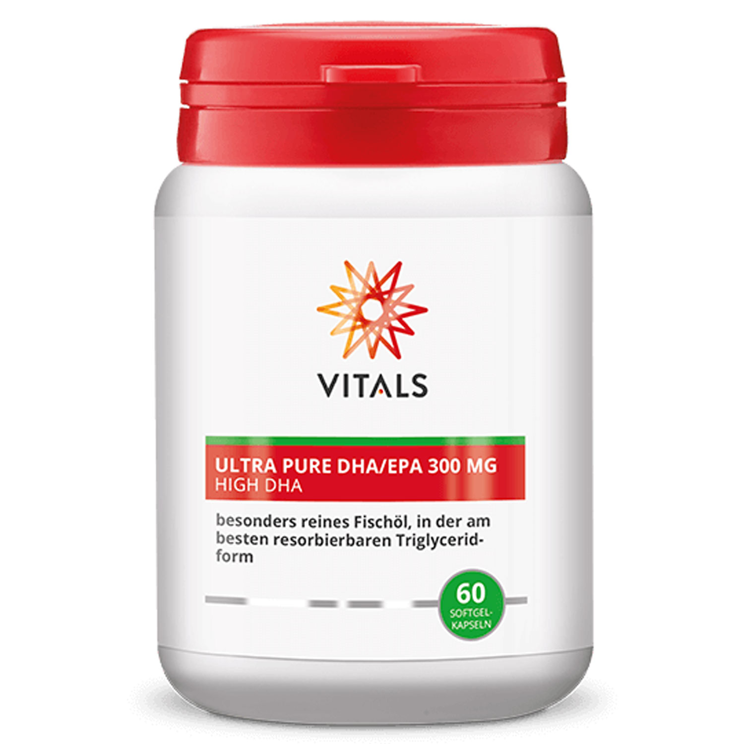Ultra Pure DHA/EPA 300 mg von Vitals - 60 Softgel-Kapseln