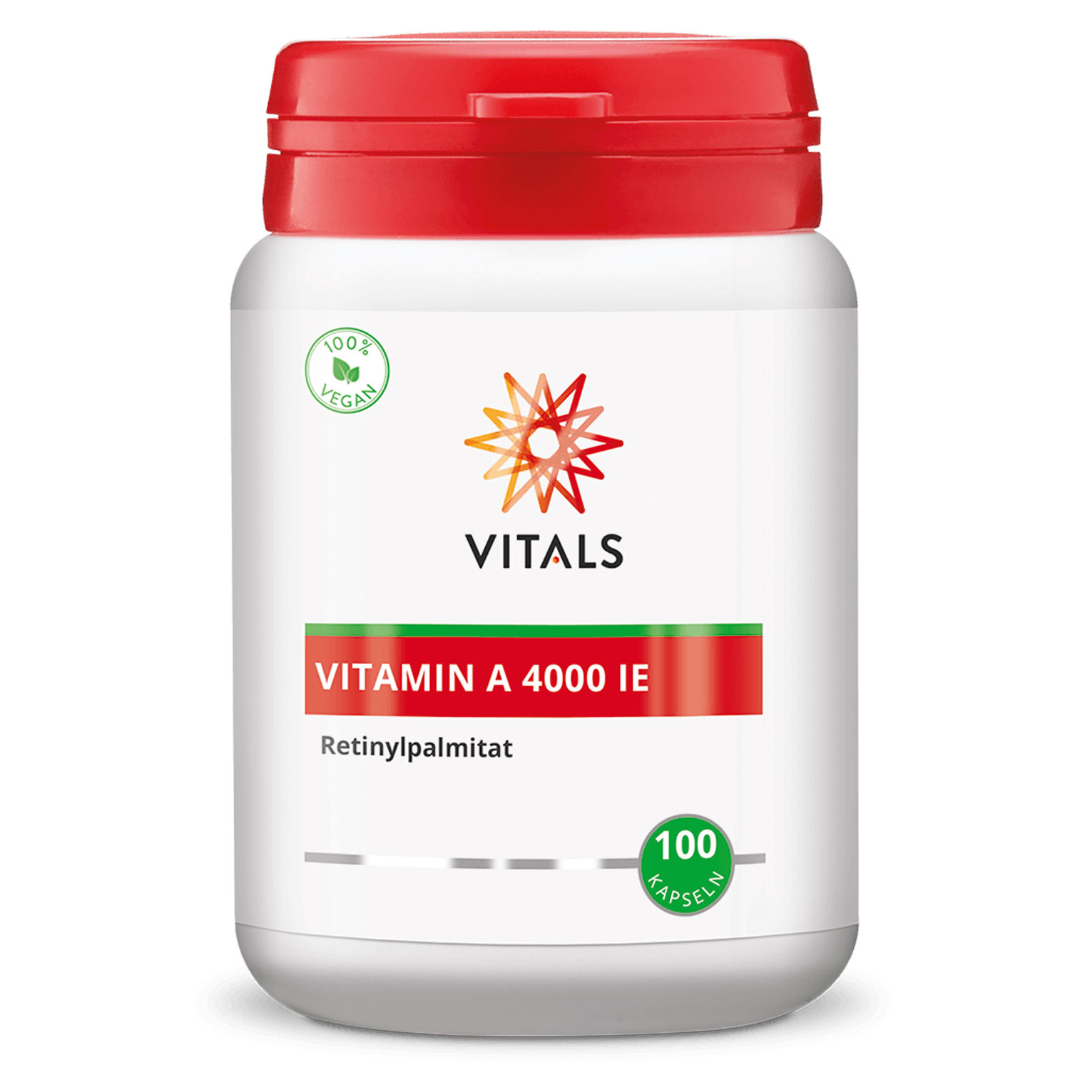 Vitamin A von Vitals - 100 Kapseln