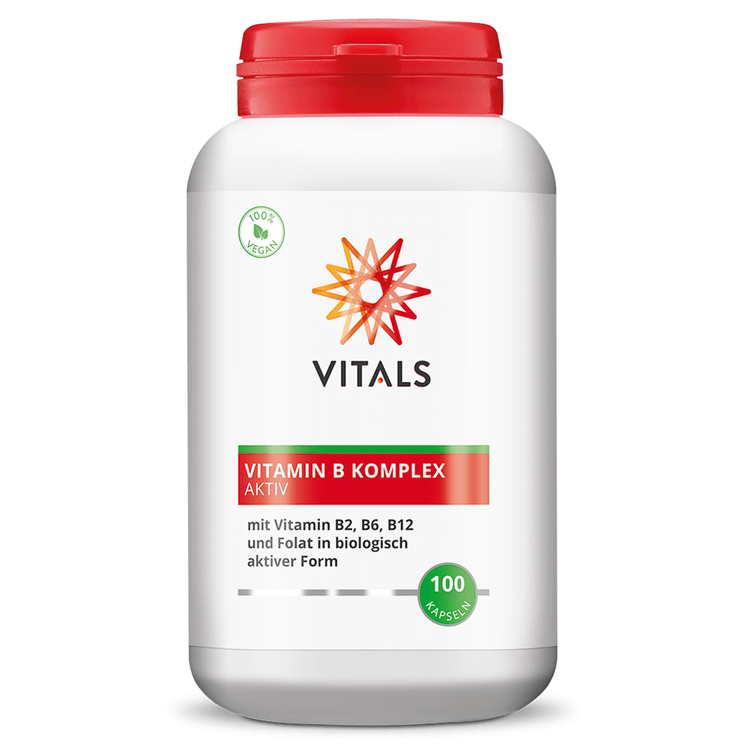 Vitamin B Komplex Aktiv von Vitals - 100 Kapseln