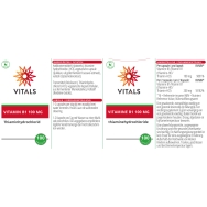 Vitamin B1 100 mg von Vitals - Etikett