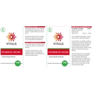 Vitamin B1 (Thiamin) 250 mg von Vitals - Etikett