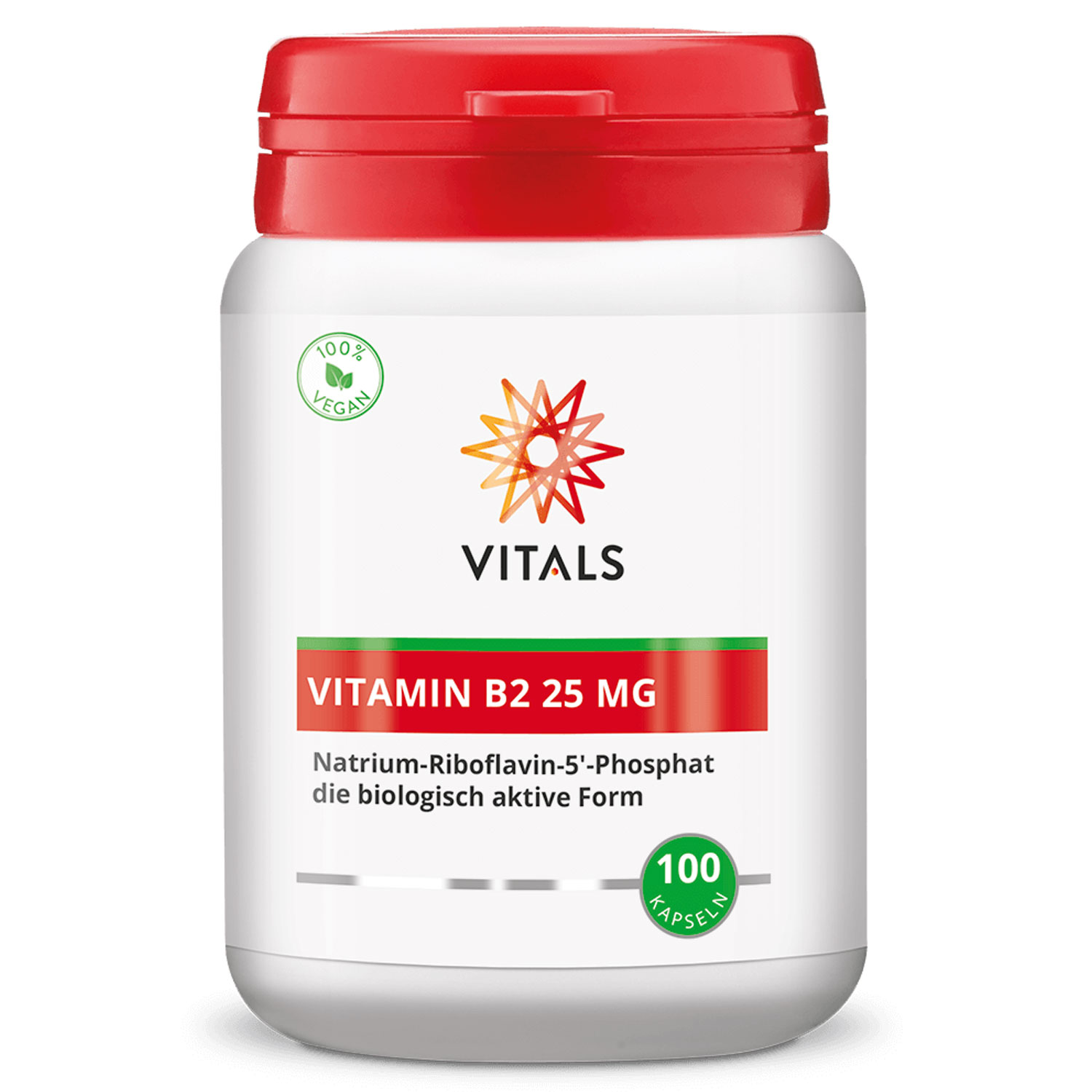 Vitamin B2 von Vitals -  100 Kapseln