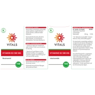 Vitamin B3 500 mg von Vitals - Etikett