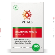 Vitamin D3 1000 IE von Vitals - Verpackung